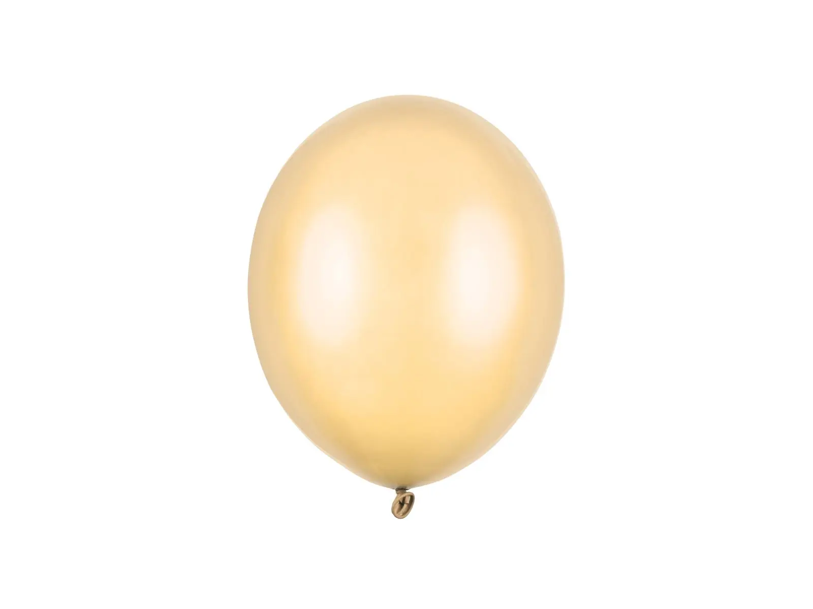 Lys oransje ballong, metallic, 23 cm